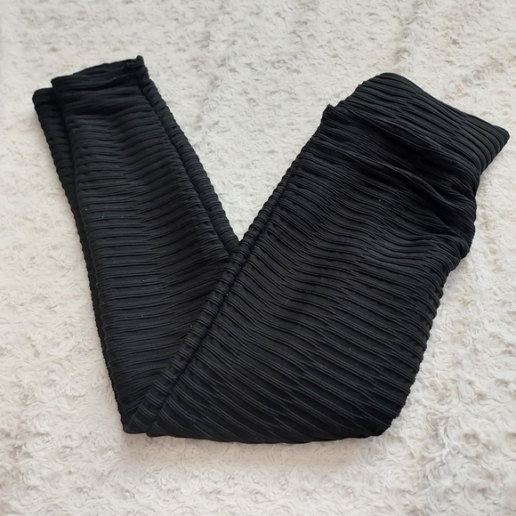 SHEIN Black Ribbed Leggings Small - Picture 1 of 3
